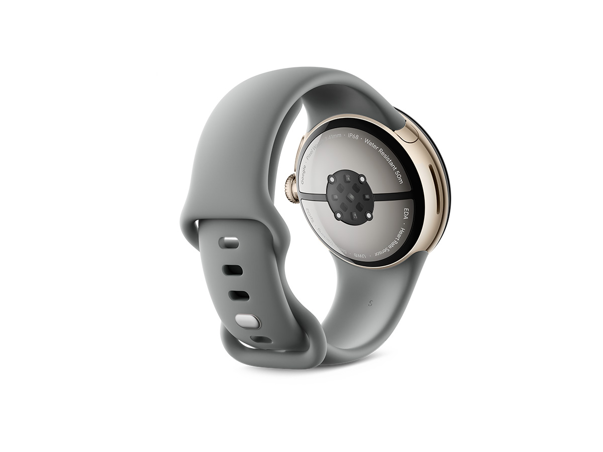 Rear view, three quarter angle, band closed